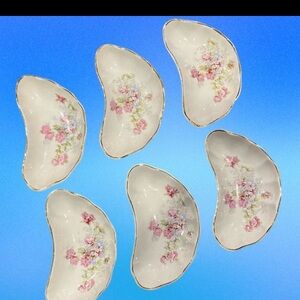 Early 1900’s Bone Floral Porcelain Trinket/Serving  Dishes